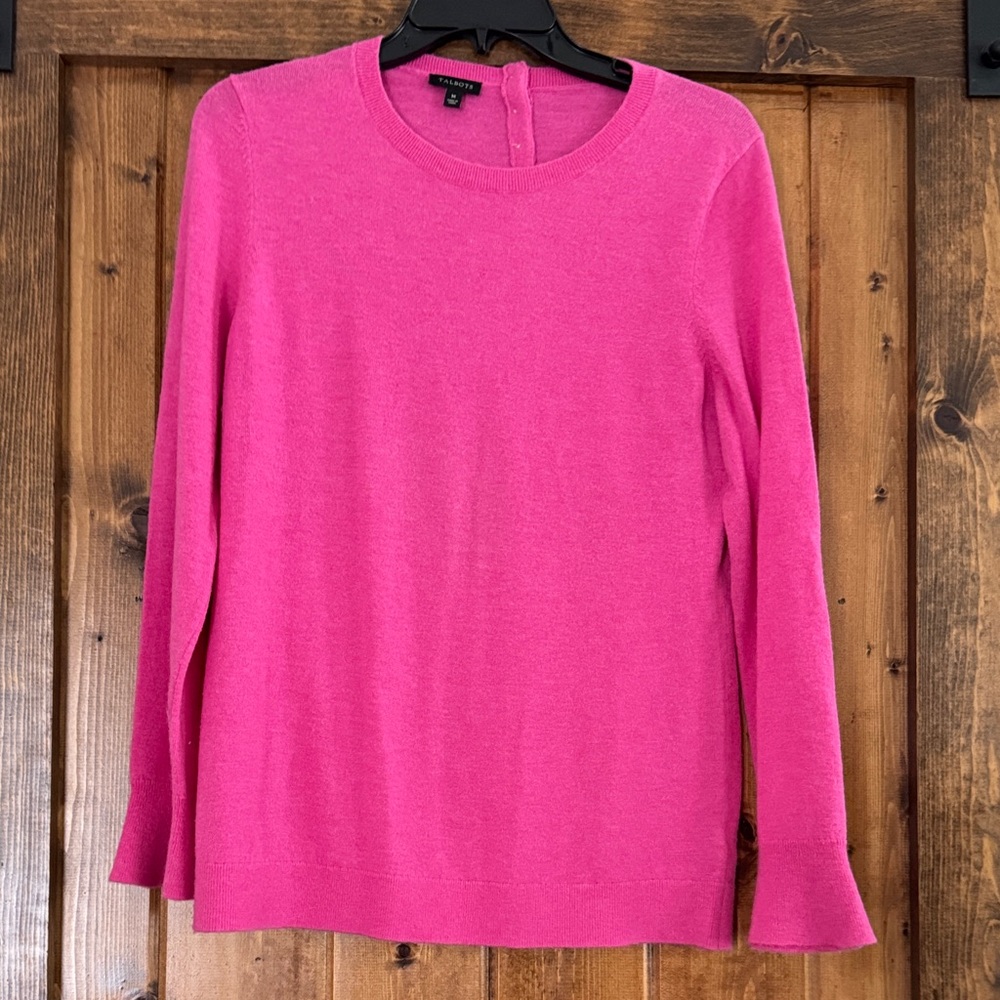 Talbot Fuchsia Crewneck Long-Sleeve Sweater